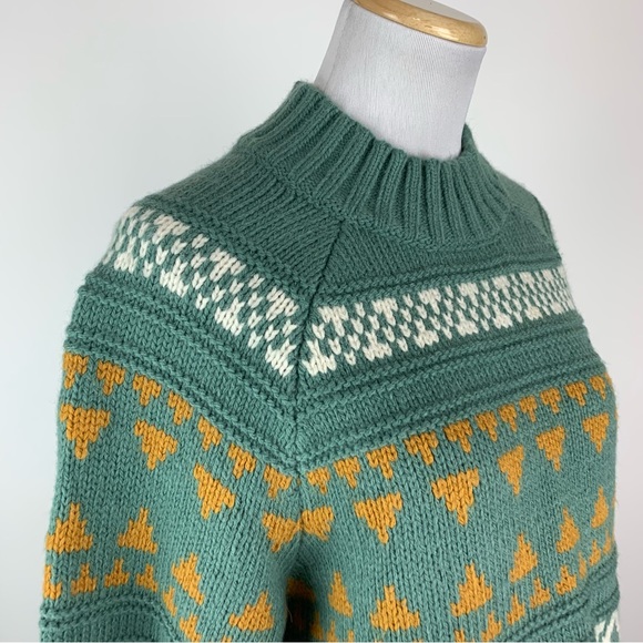 Universal Thread Green Printed Sweater Large - Picture 5 of 14